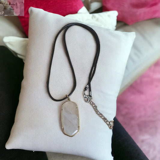 Rose Quartz Hexagon Healing Necklace