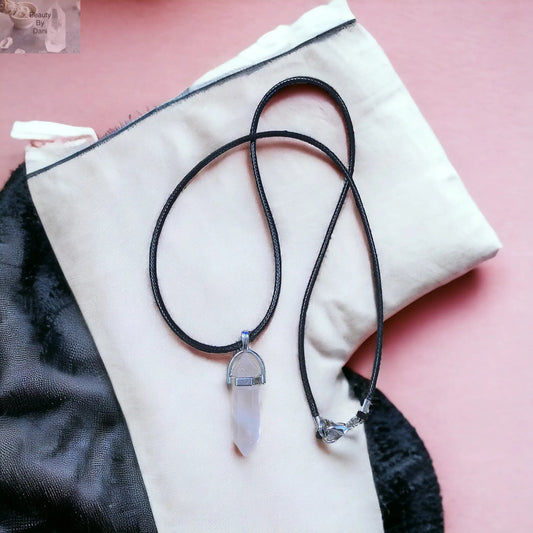 Rose Quartz Healing Necklace Genuine Stone Beauty by Dani