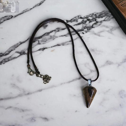 Tiger's Eye Grounding Necklace Grounding Jewelry Beauty by Dani