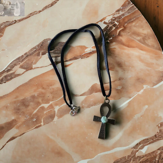 Aventurine Green Ankh Necklace