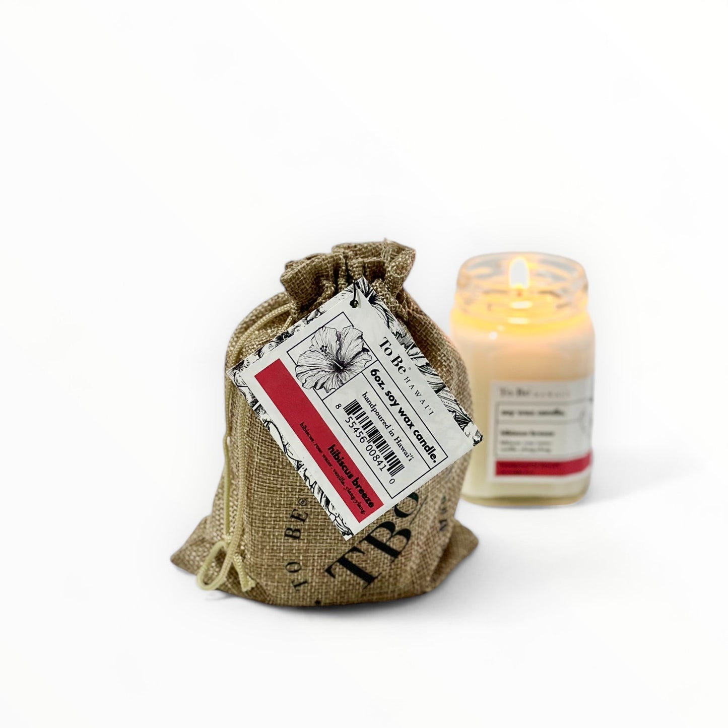Hibiscus Breeze Natural Soy Wax Candle Handcrafted