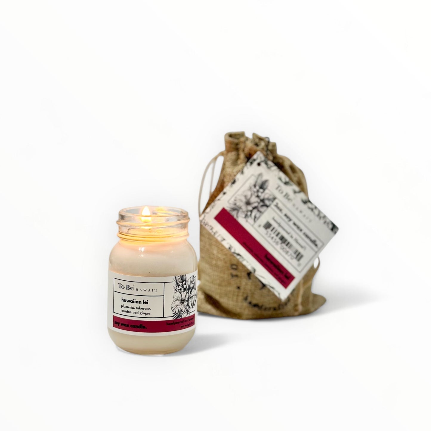 Hawaiian Lei Soy Wax Candle Tropical Floral Scent