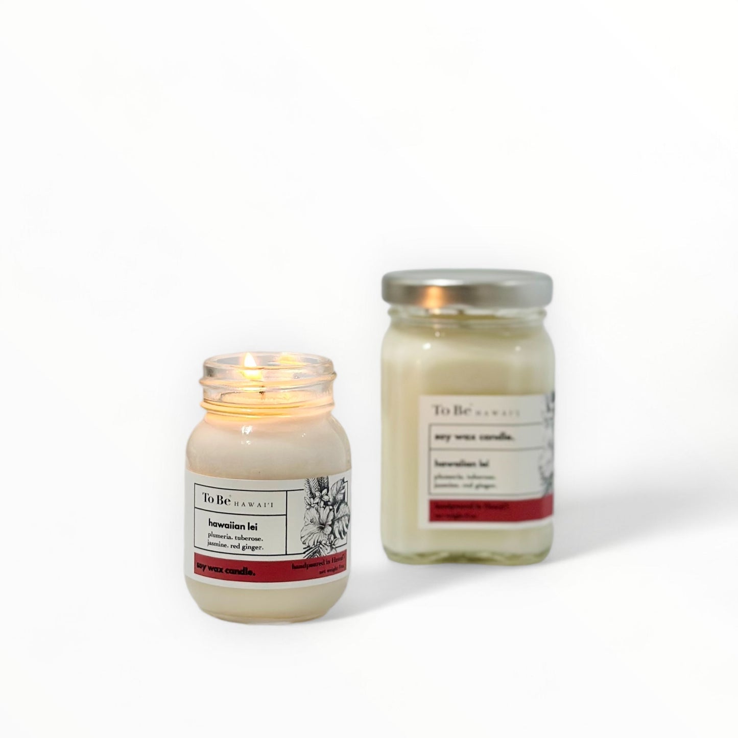 Hawaiian Lei Soy Wax Candle Tropical Floral Scent