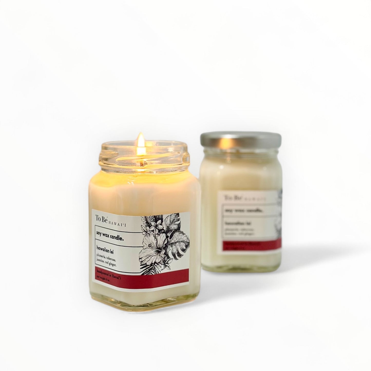Hawaiian Lei Soy Wax Candle Tropical Floral Scent