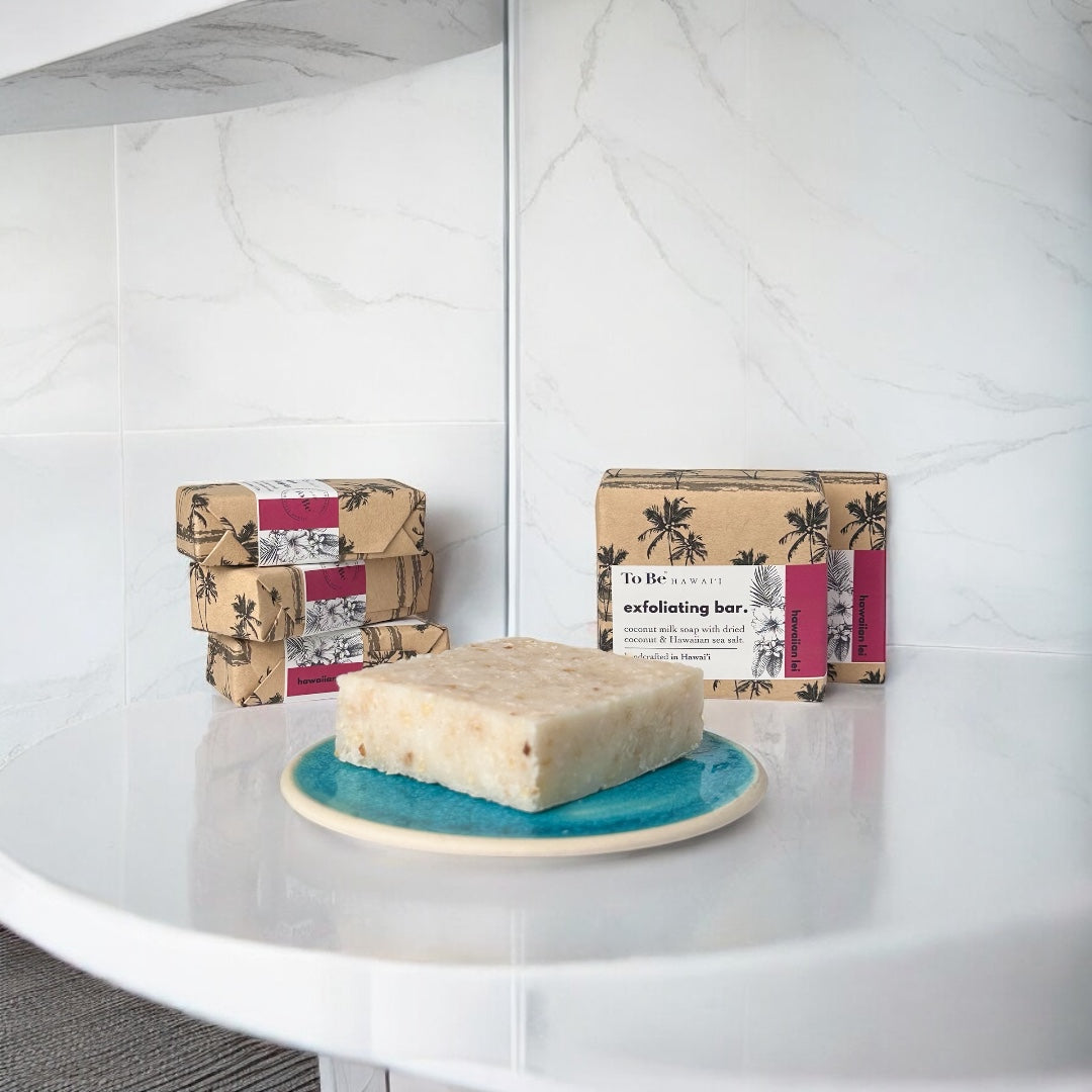 Hawaiian Lei Coconut and Sea Salt Exfoliating Bar