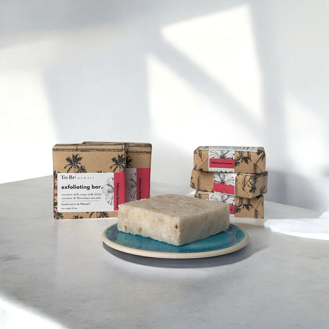 Hibiscus Breeze Coconut and Sea Salt Exfoliating Bar