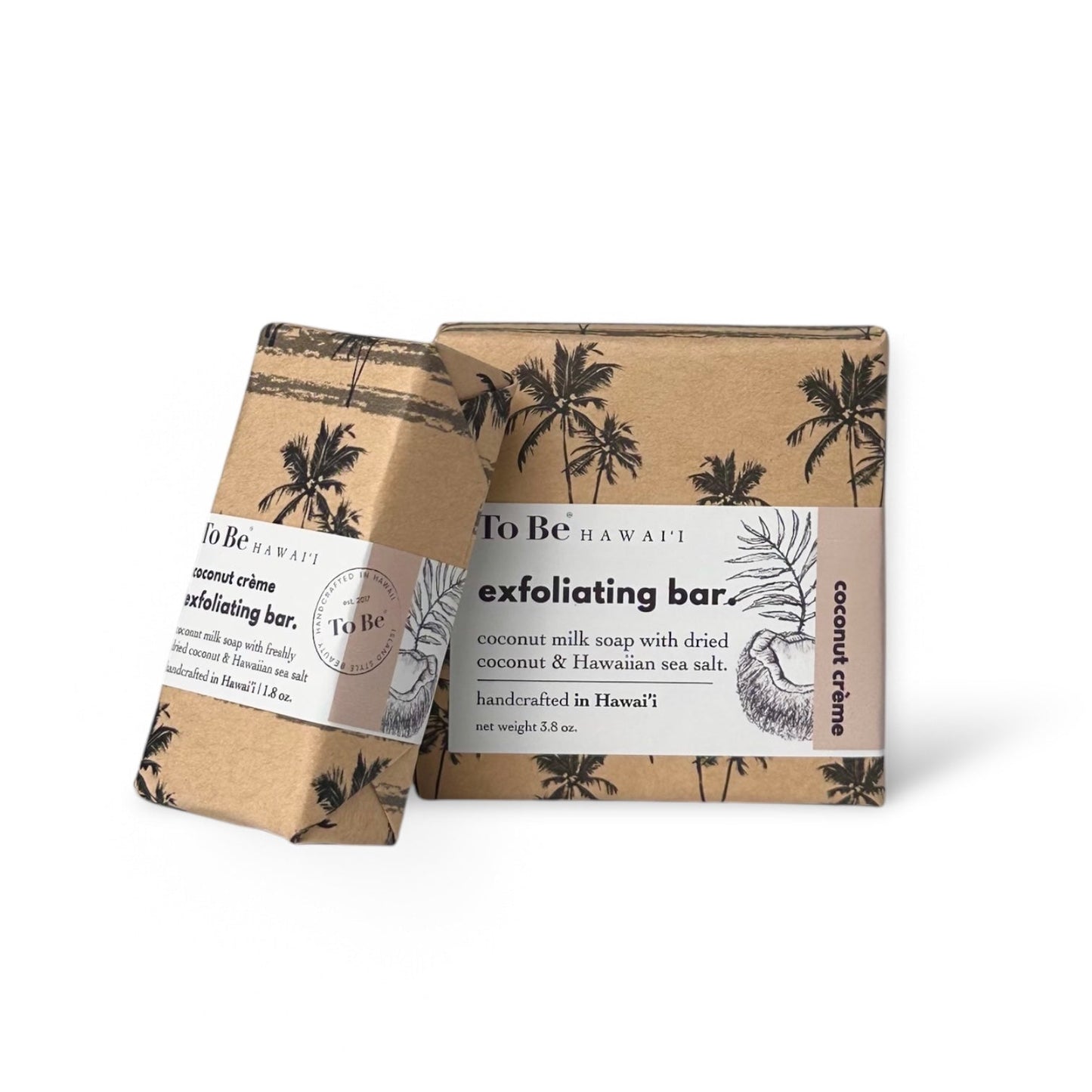 Coconut Crème Exfoliating Bar with Sea Salt Handcrafted on Maui