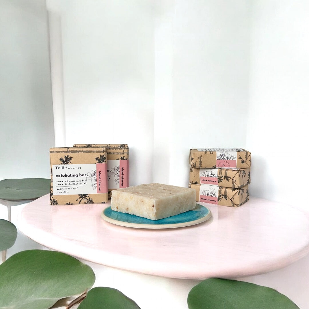 Island Tuberose Coconut and Sea Salt Exfoliating Bar