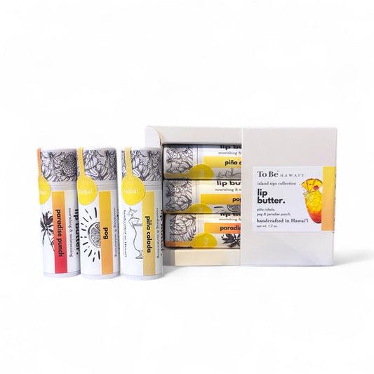 Island Sips Lip Butter Sampler Tropical Flavored Lip Butter Collection