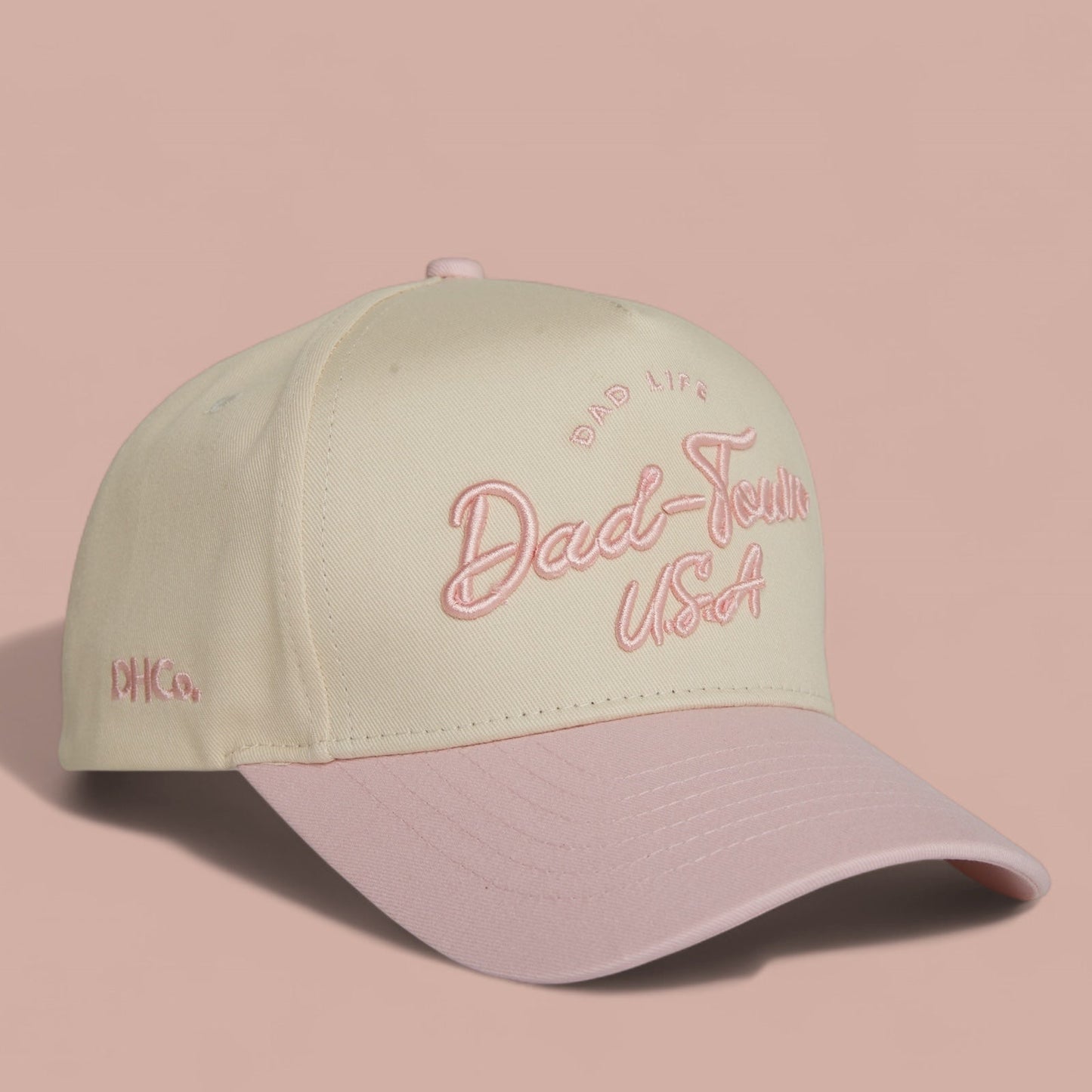 Script Hat Light Pink Trucker Dad-Town Destination Hat Co.