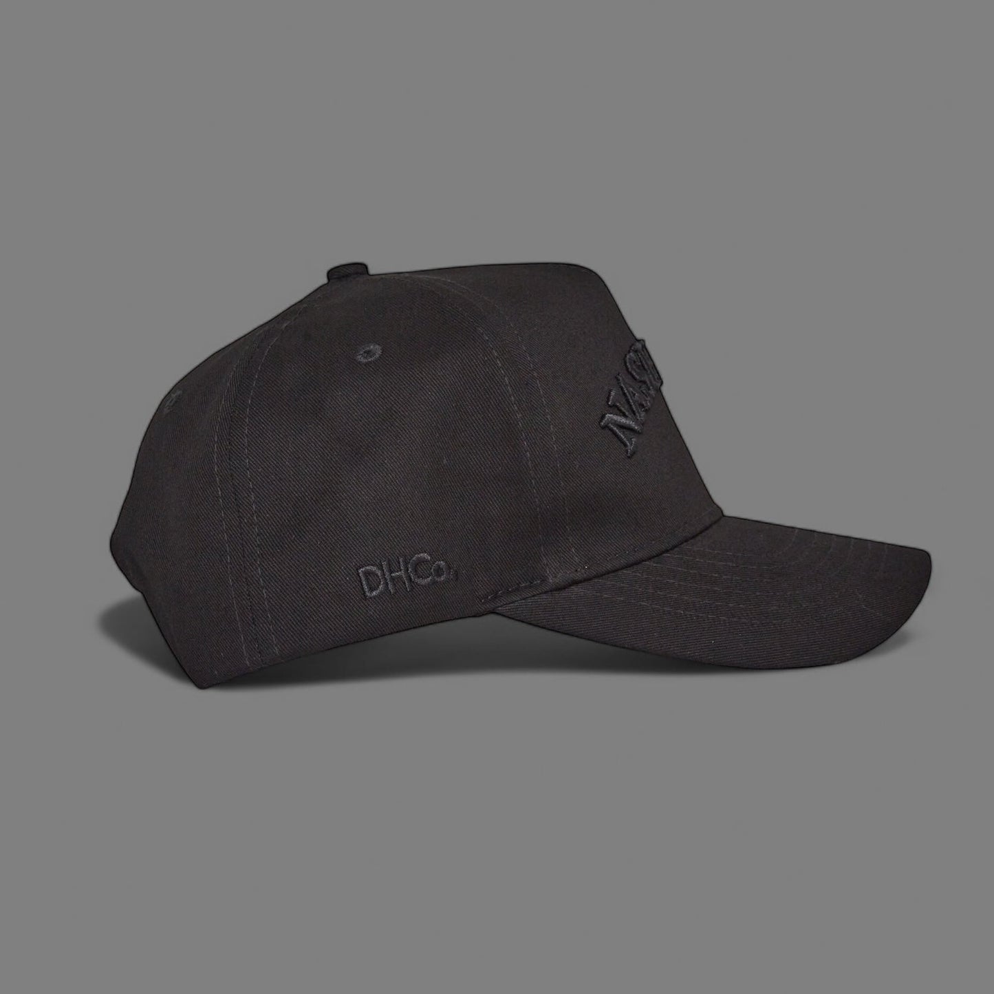 Midnight Collection Black Pre-curved Trucker Hat Nashville