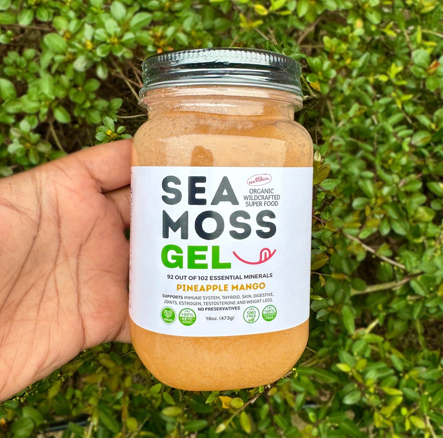 Flavored 100% Raw Organic Sea Moss Gel Wild Harvested - Dr. Sebi Inspired