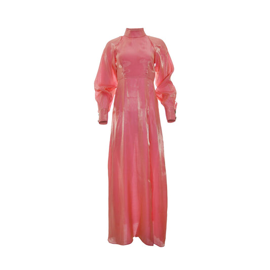 Pink Hot Pink Full-Length Gladiolus Dress ADIBA