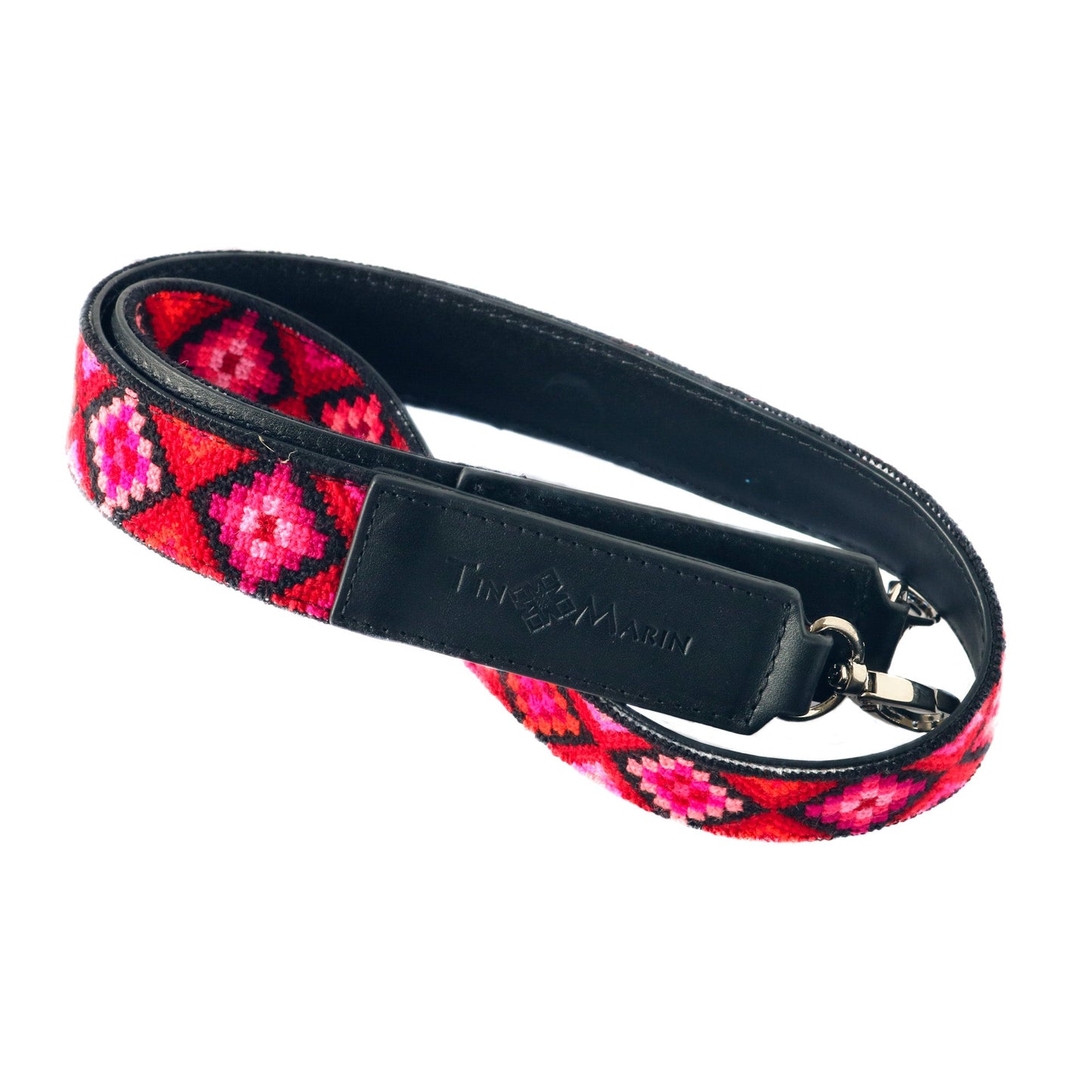 Woven Poppy Bag Strap with Leather Mai