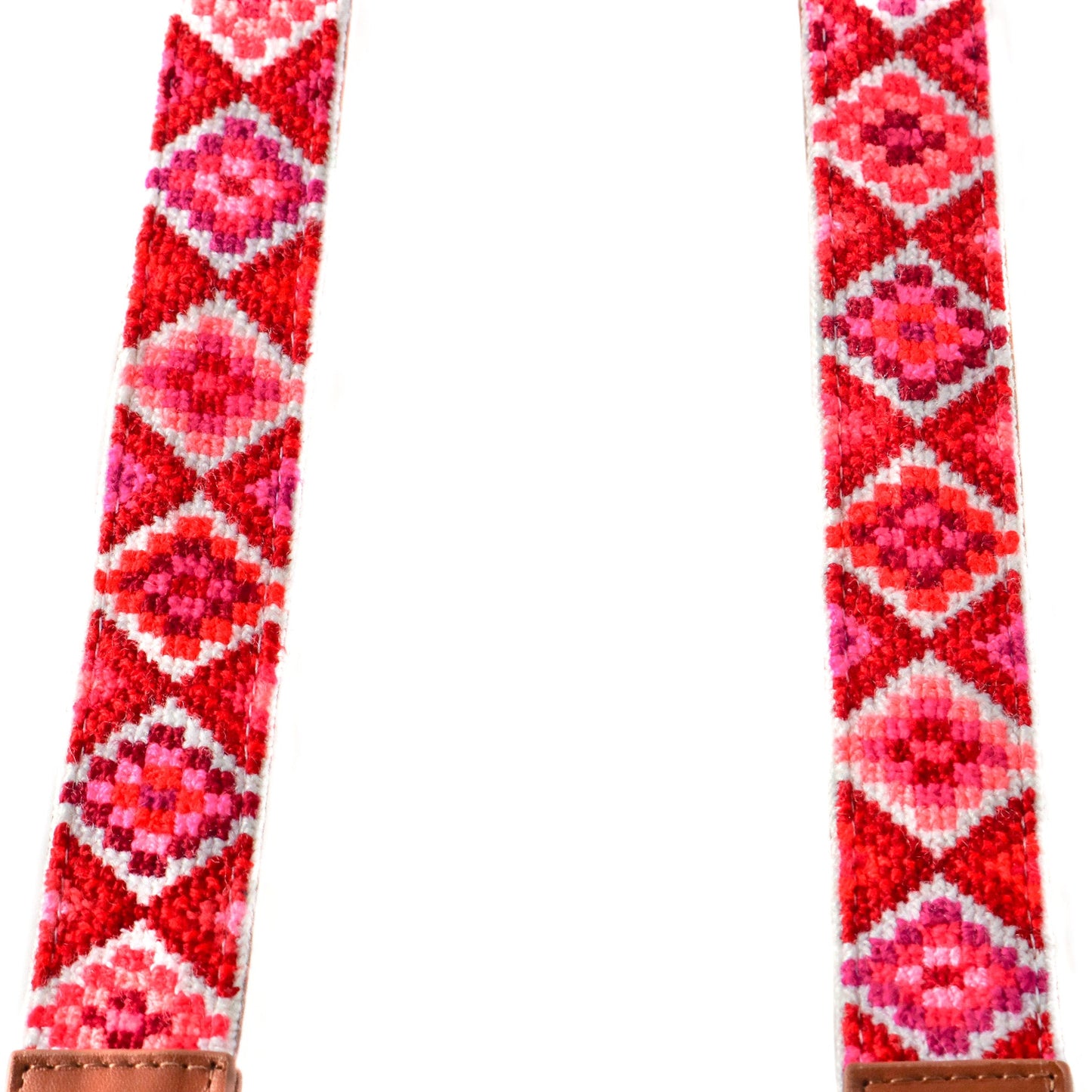 Woven Poppy Bag Strap with Leather Mai