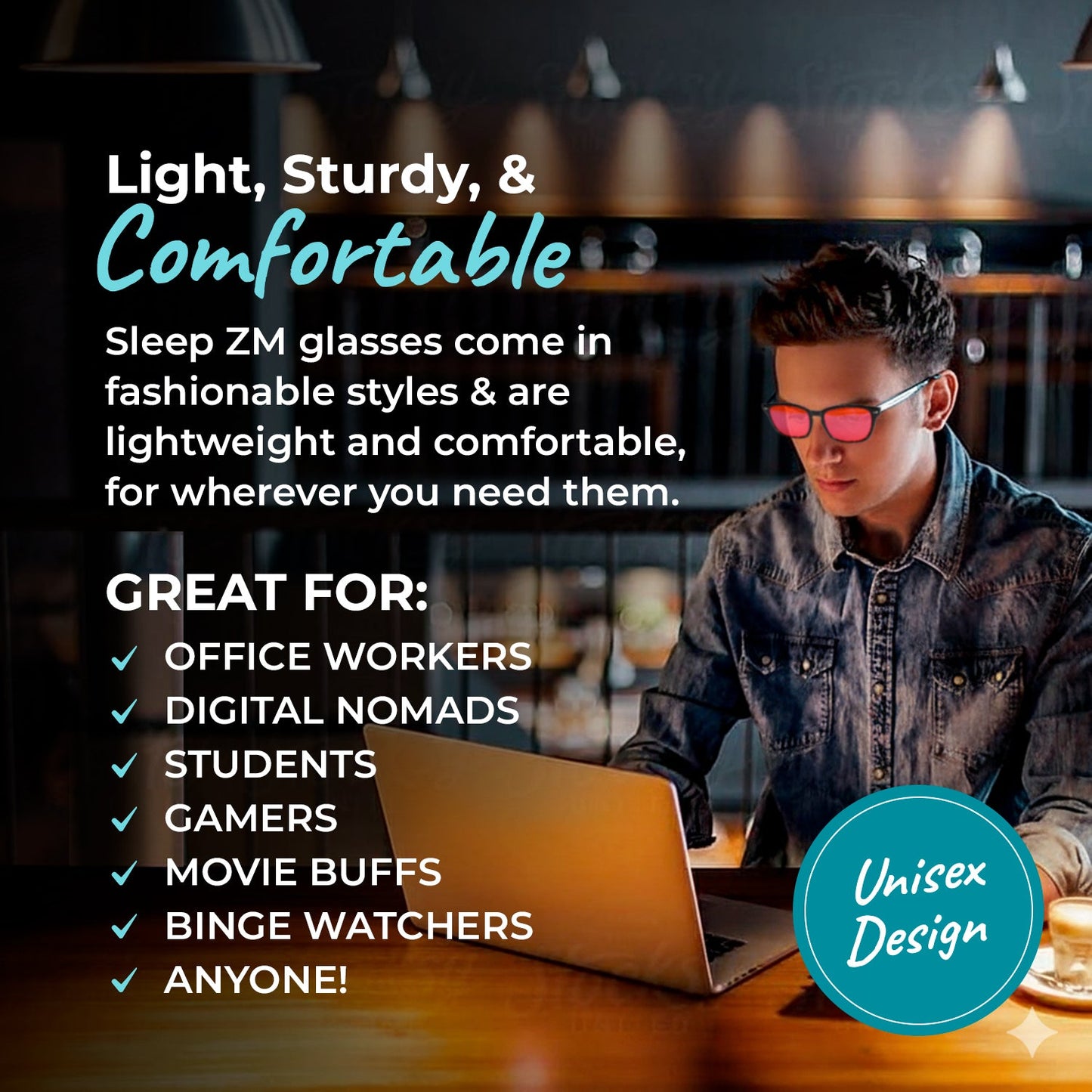 Wayfarer Red Premium Glasses SleepZM