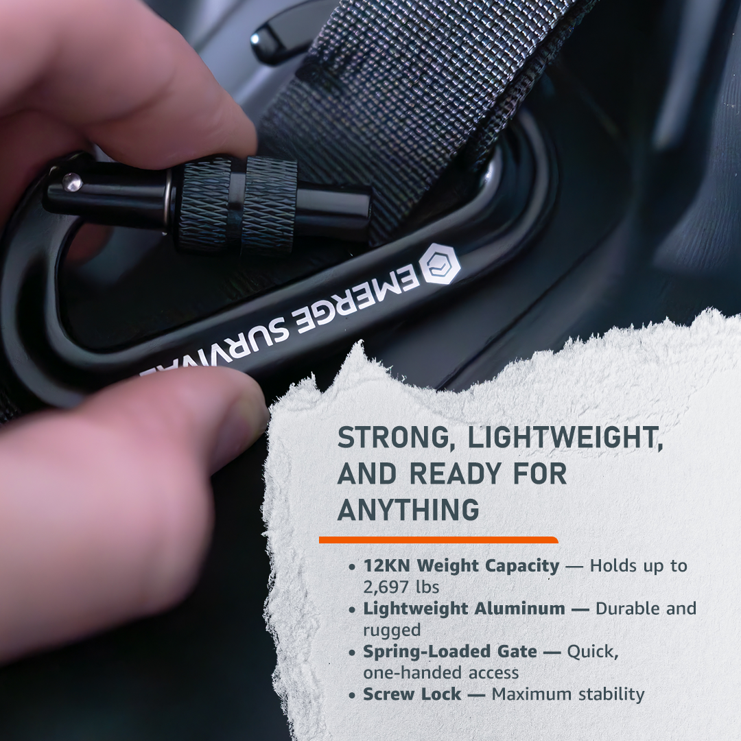 Emerge Lightweight Durable Carabiner for Gear Organization