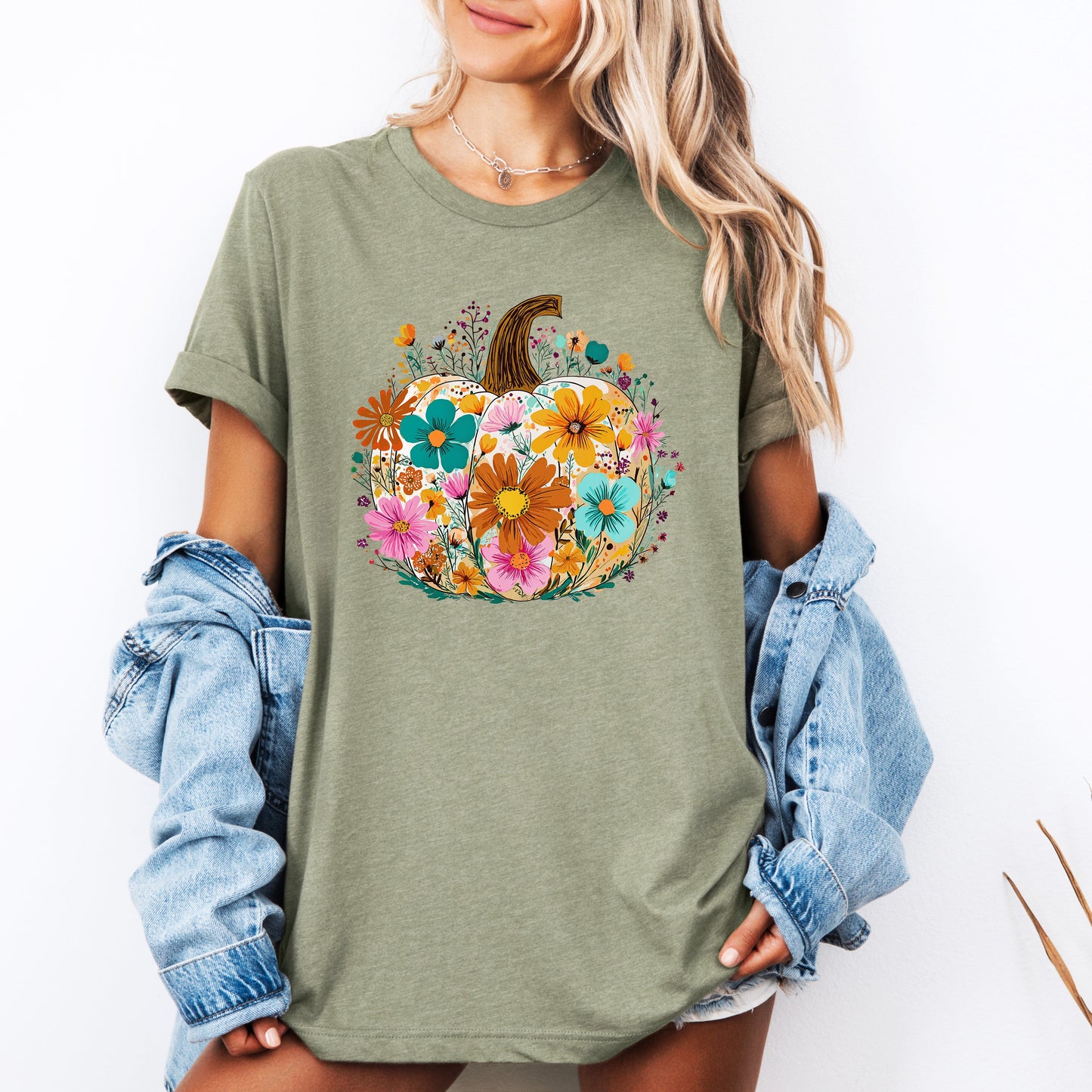 Pumpkin Floral, Halloween, Fall, Autumn, Tshirt