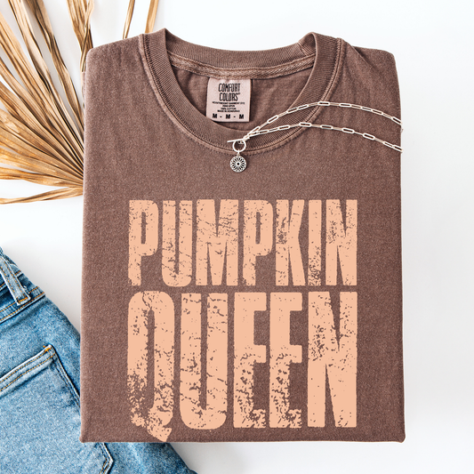 Pumpkin Queen, Halloween, Autumn, Fall, Comfort Colors T-Shirt