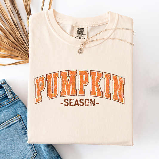 Pumpkin Season, Classic Varsity, Halloween, Fall, Autumn, Comfort Colors T-Shirt