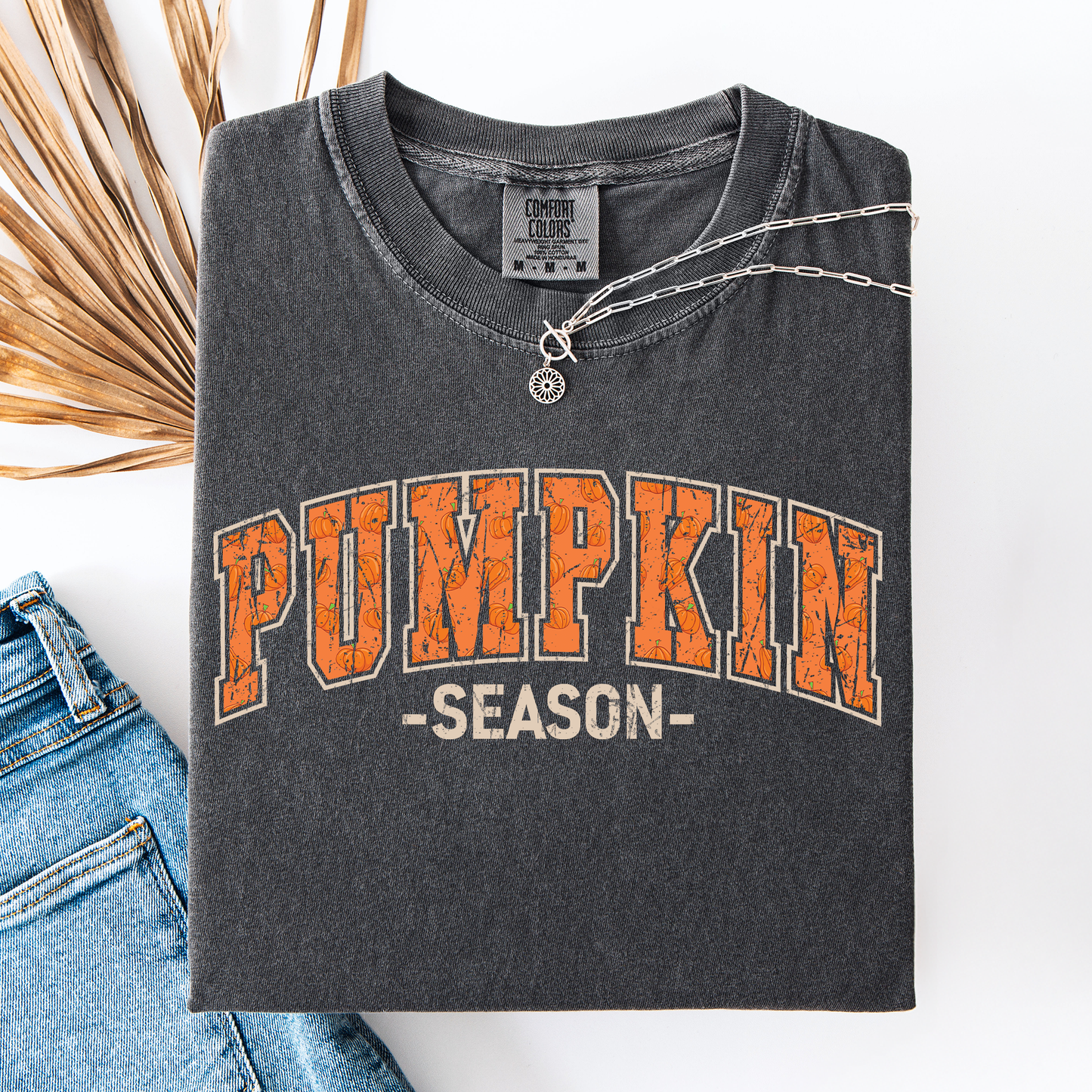 Pumpkin Season, Classic Varsity, Halloween, Fall, Autumn, Comfort Colors T-Shirt