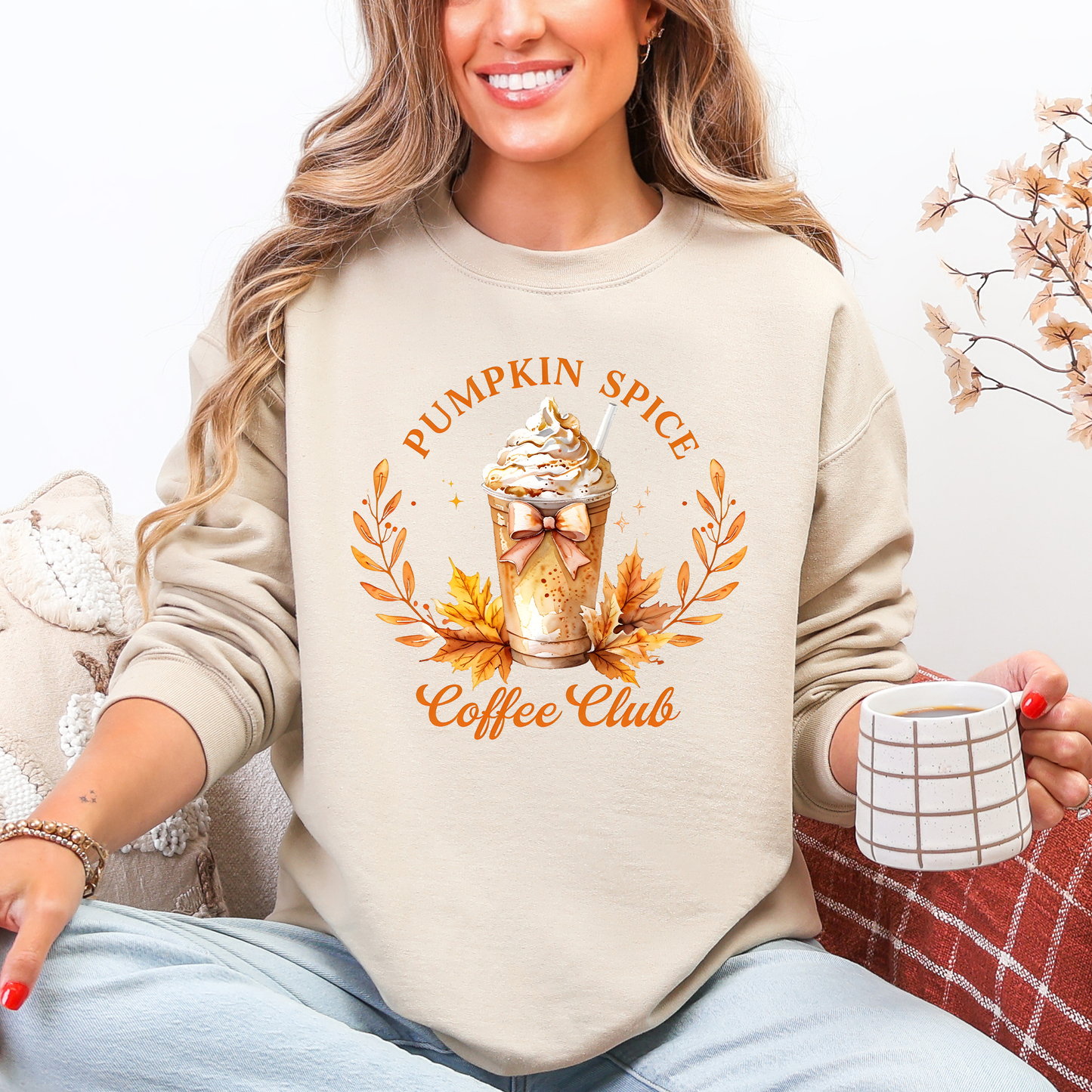 Pumpkin Spice Coffee Club, Autumn, Halloween, Fall Sweatshirt