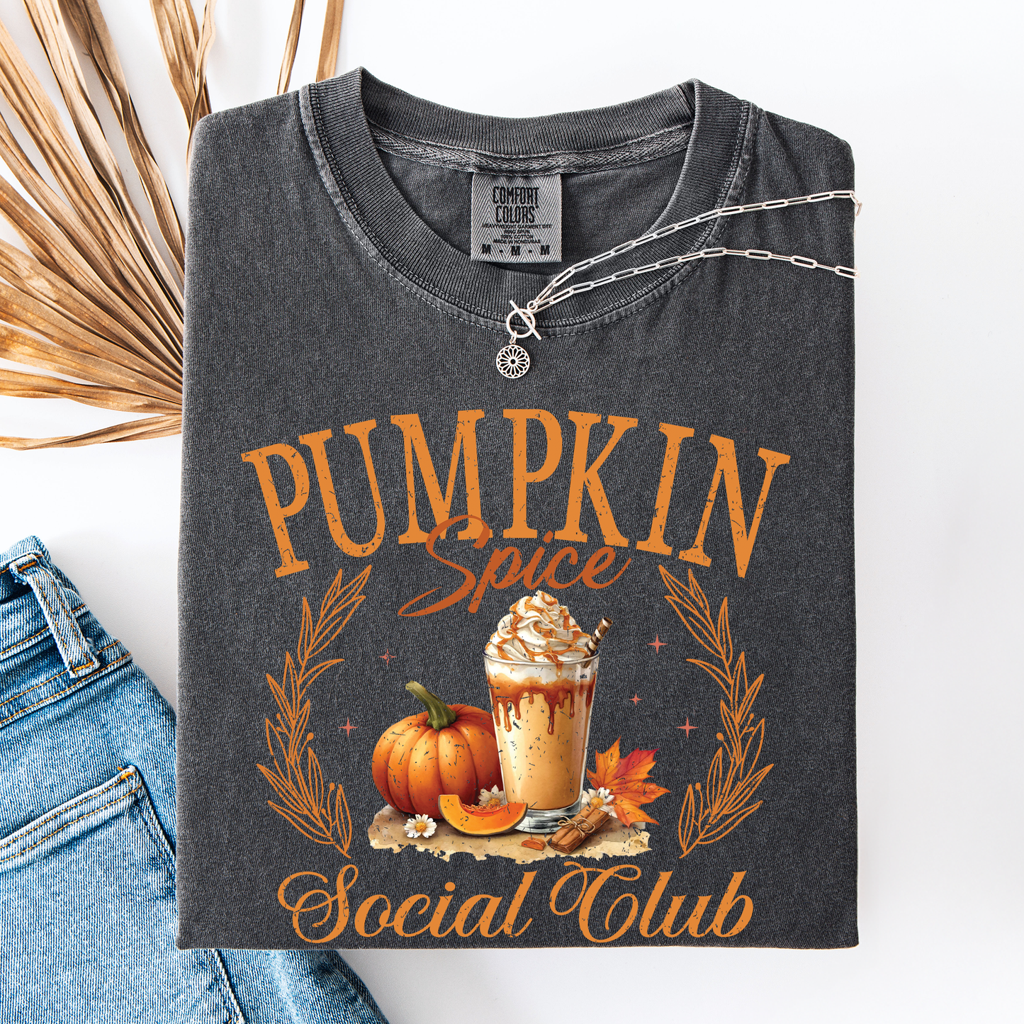 Pumpkin Spice Social Club, Autumn, Halloween, Fall, Comfort Colors T-Shirt