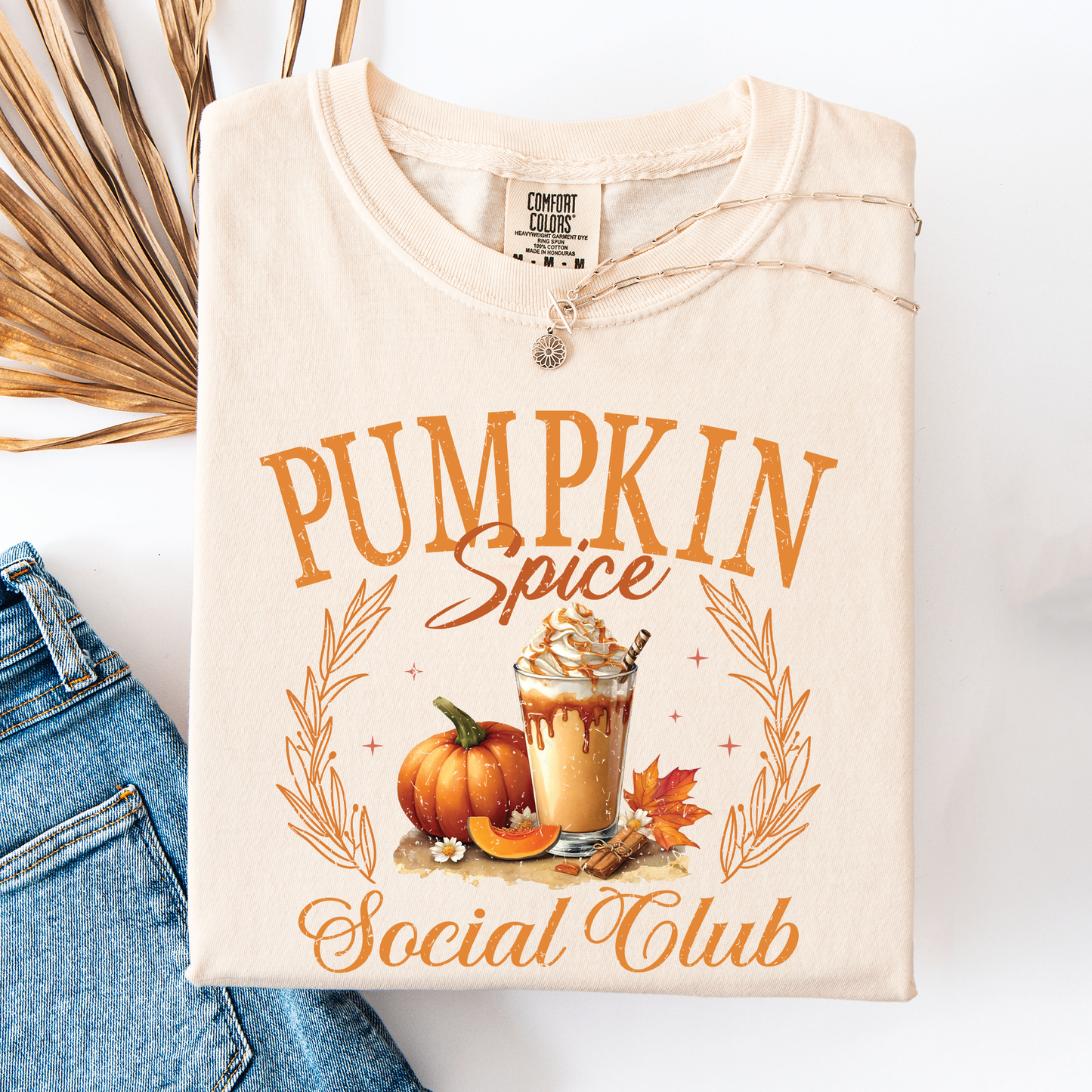 Pumpkin Spice Social Club, Autumn, Halloween, Fall, Comfort Colors T-Shirt