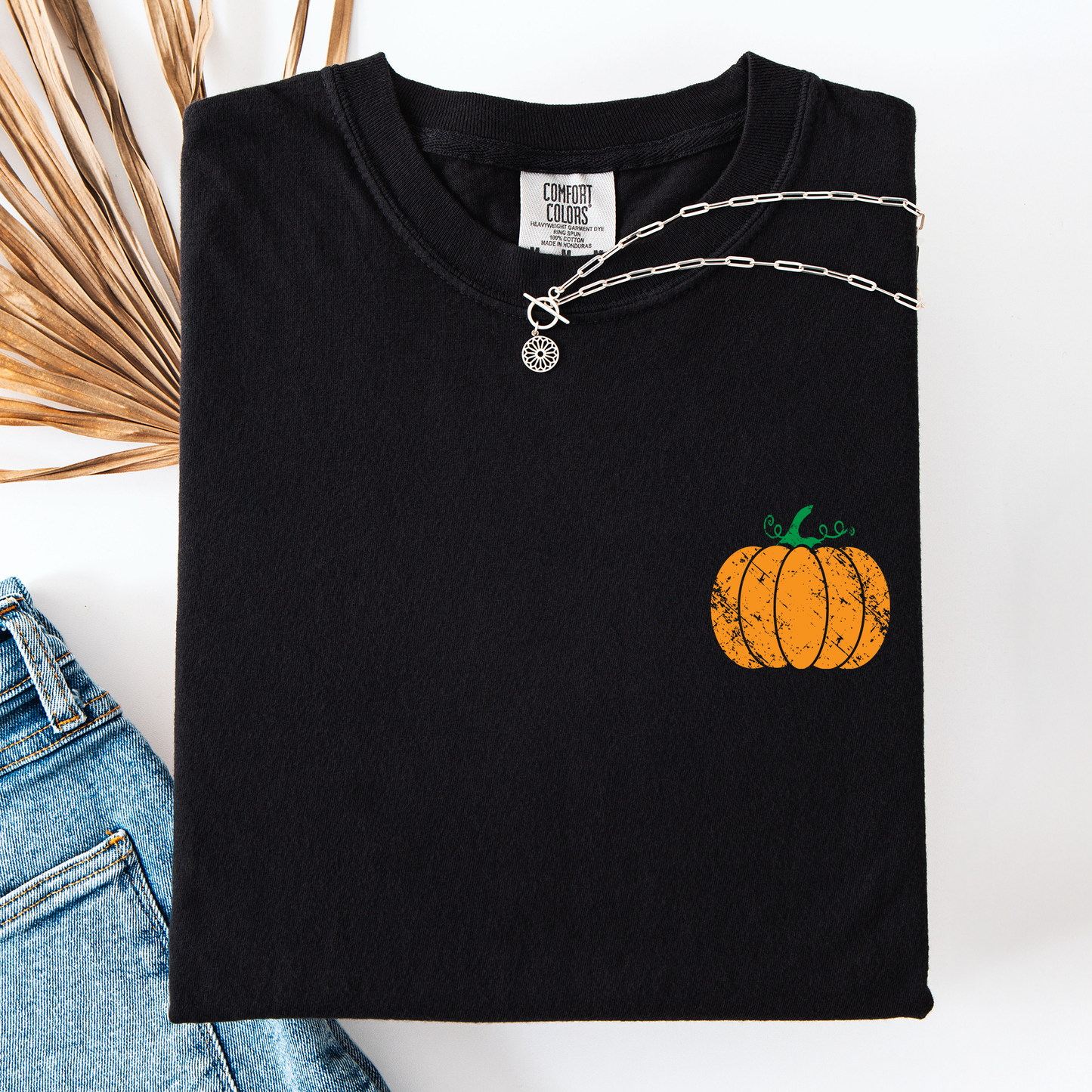 Pumpkin, Halloween, Fall, Autumn, Pocket, Comfort Colors T-Shirt