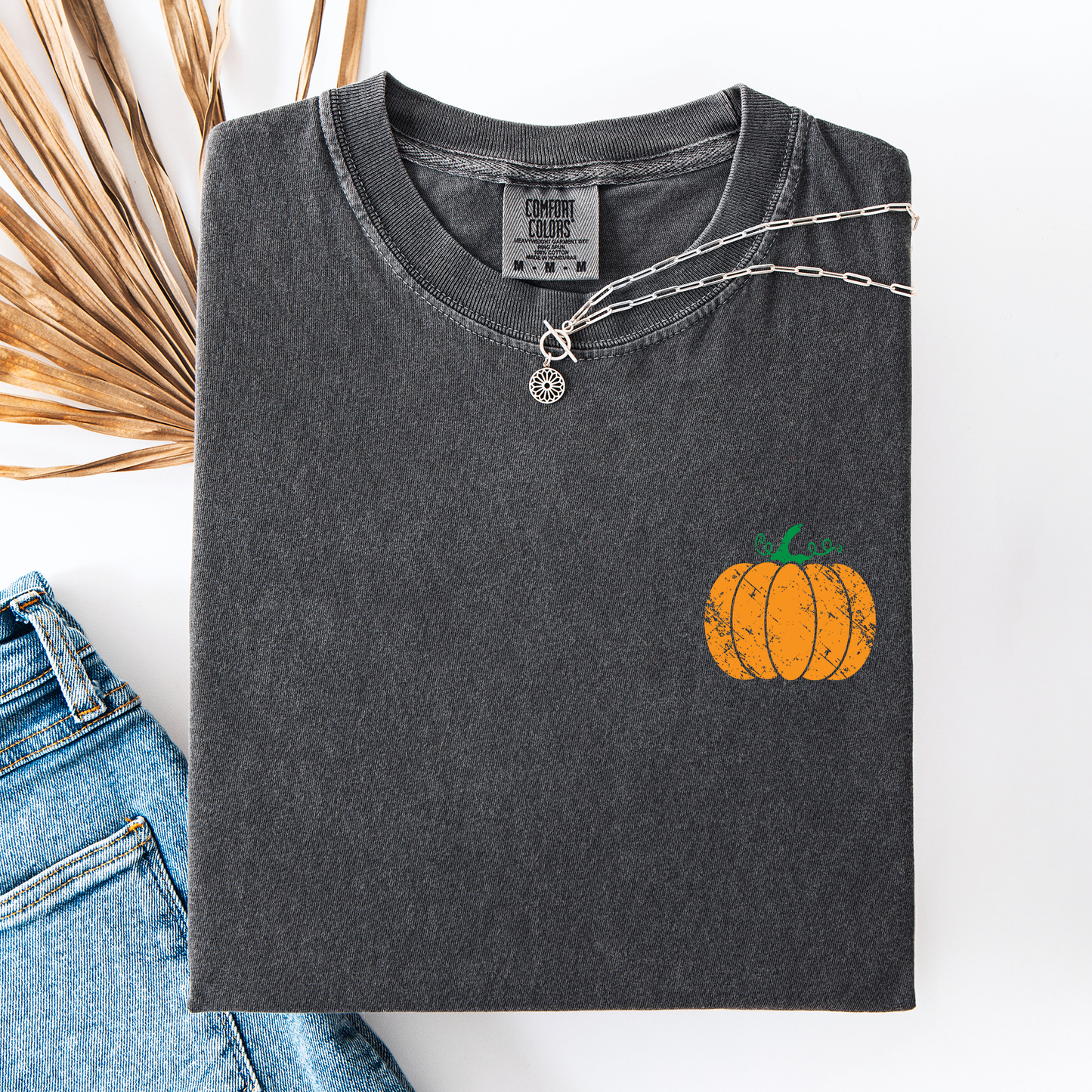 Pumpkin, Halloween, Fall, Autumn, Pocket, Comfort Colors T-Shirt