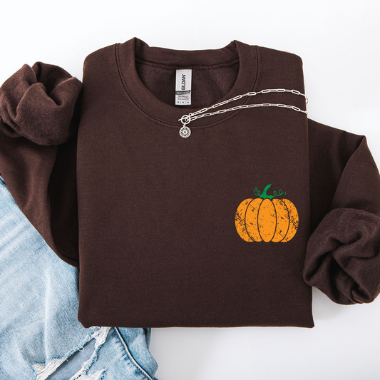 Pumpkin, Halloween, Fall, Autumn Pocket Sweatshirt