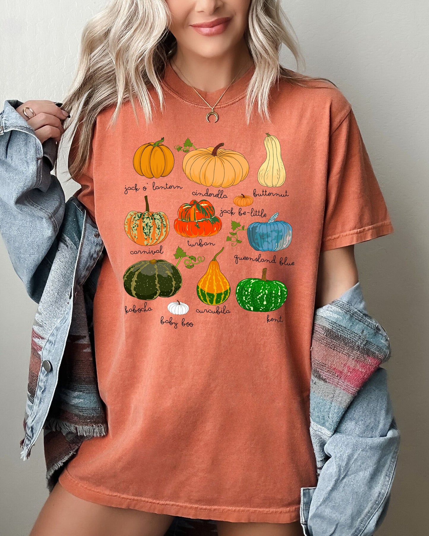 Pumpkins, Jack-o-lantern, Fall, Autumn, Halloween, Thanksgiving Shirt Comfort Colors T-Shirt