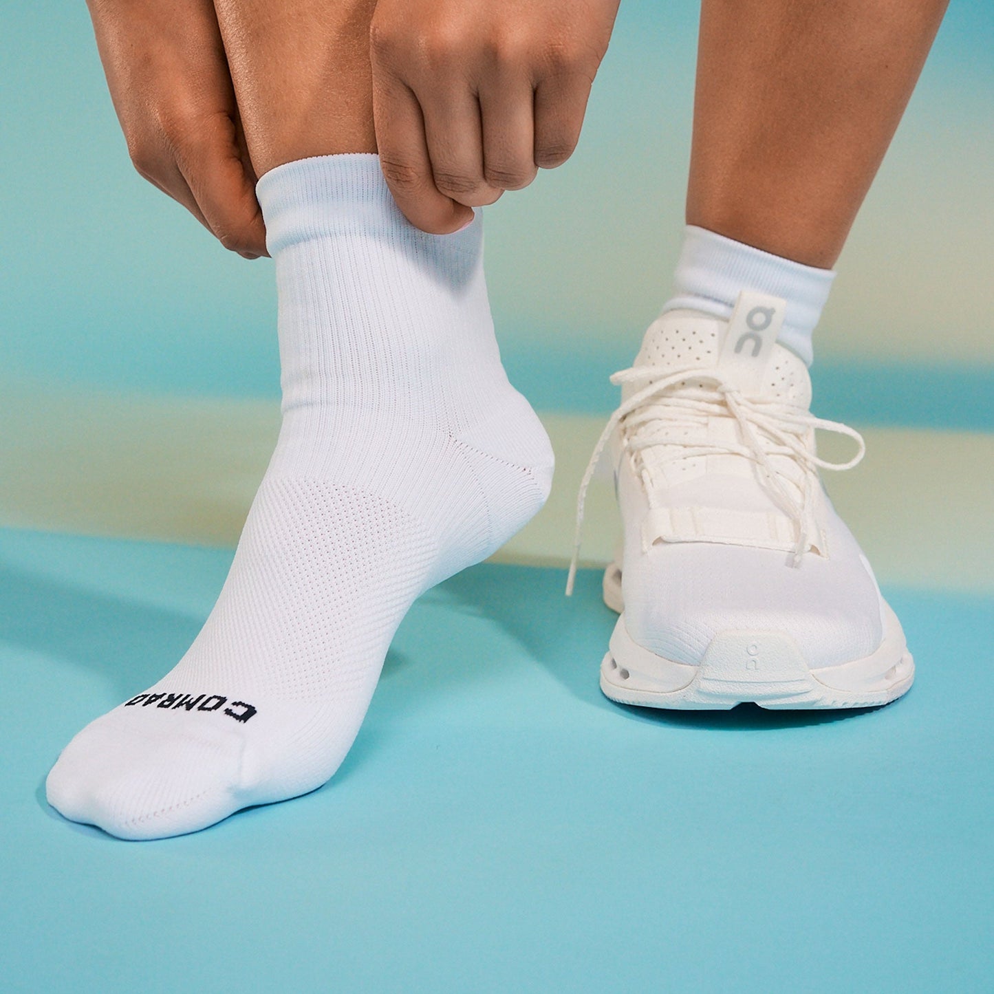 Quarter Ankle Compression Socks White