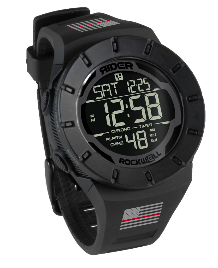 Firefighter Freedom Edition Phantom Black Coliseum Fit™ Forum Watch Rockwell Time