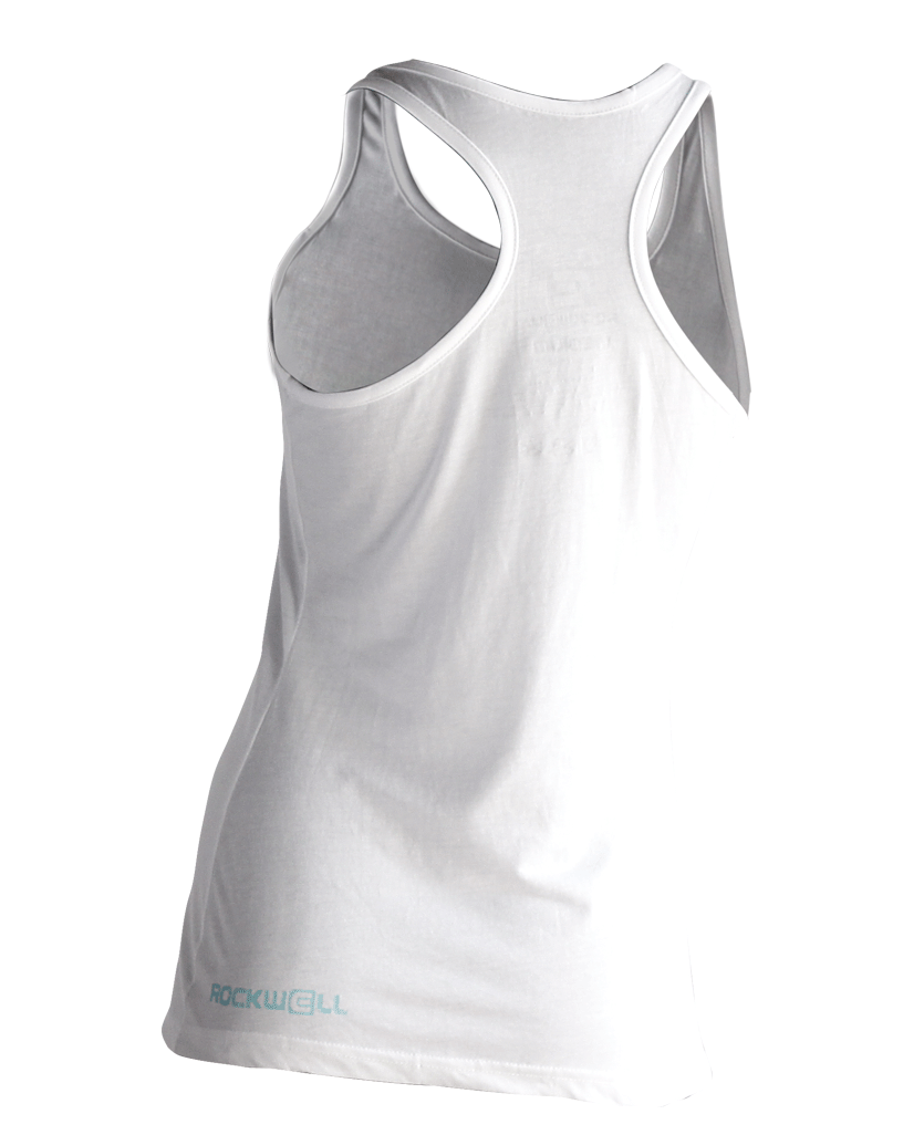 Women's OG Tank White Athletic Fit Tank Rockwell