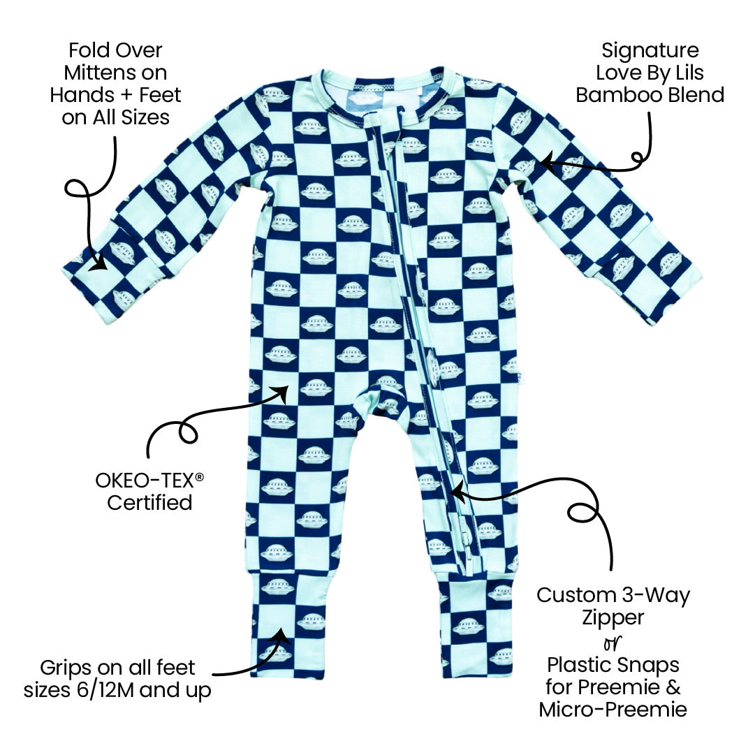 Bamboo Convertible Footie Soft One-Piece with 3-Way Zipper Laree + Co.