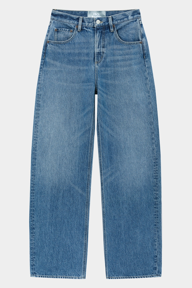Mid-weight Denim High-rise Relaxed Wide Leg Jeans Arc Jean HJ055