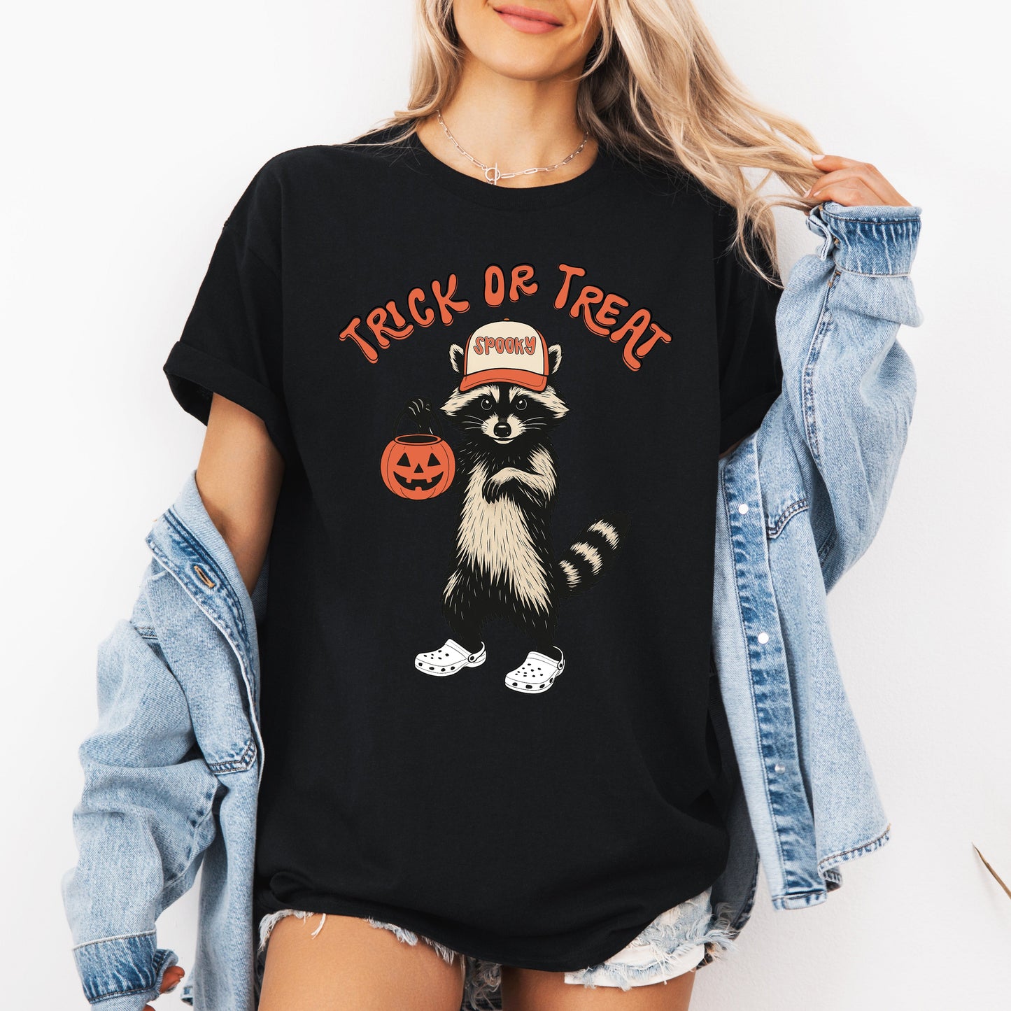 Raccoon, Trick or Treat, Cute, Halloween, Spooky, Tshirt