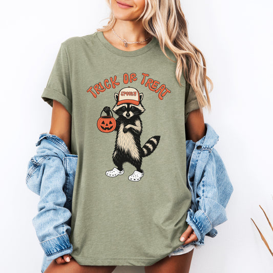 Raccoon, Trick or Treat, Cute, Halloween, Spooky, Tshirt