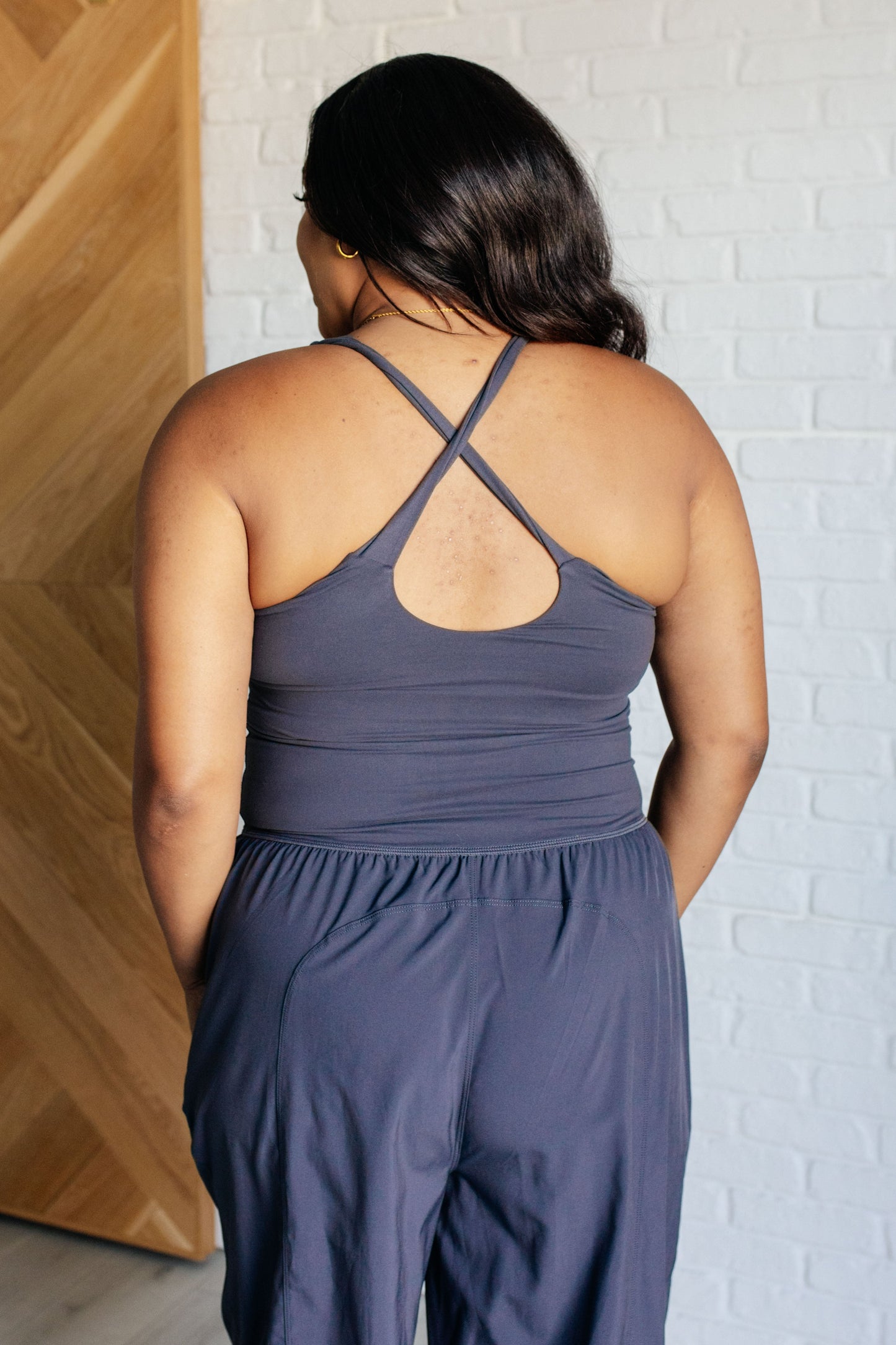 Raising Heart Rate Cutout Jumpsuit Charcoal Jumpsuit