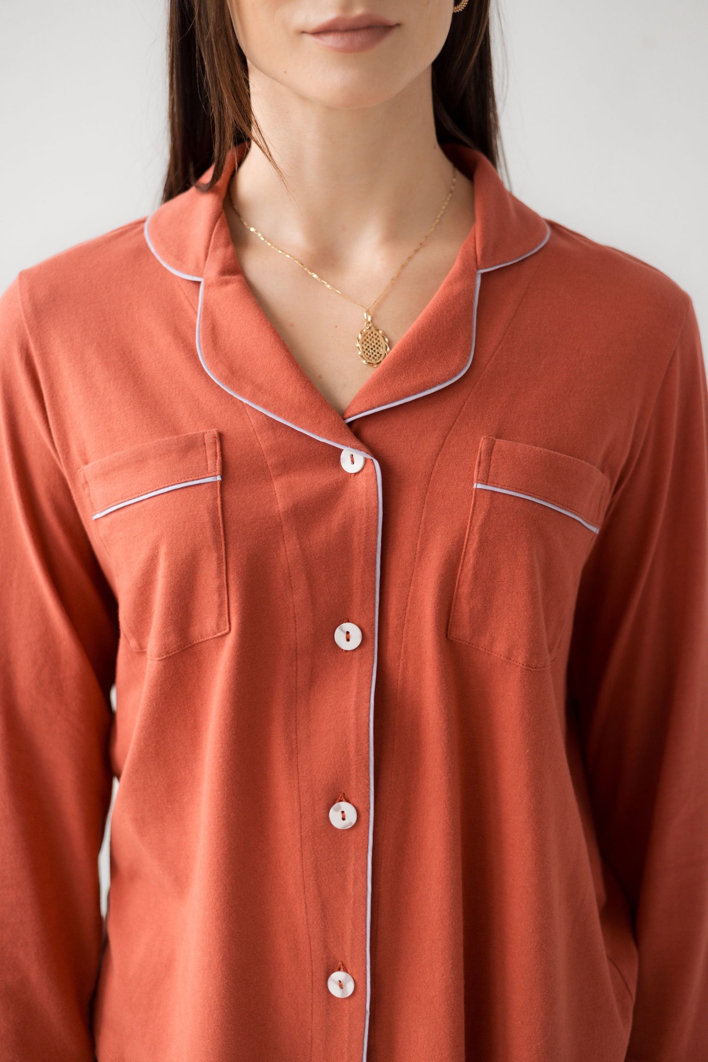 Brushed Pima Cotton Classic Luxury Pajamas SALUA
