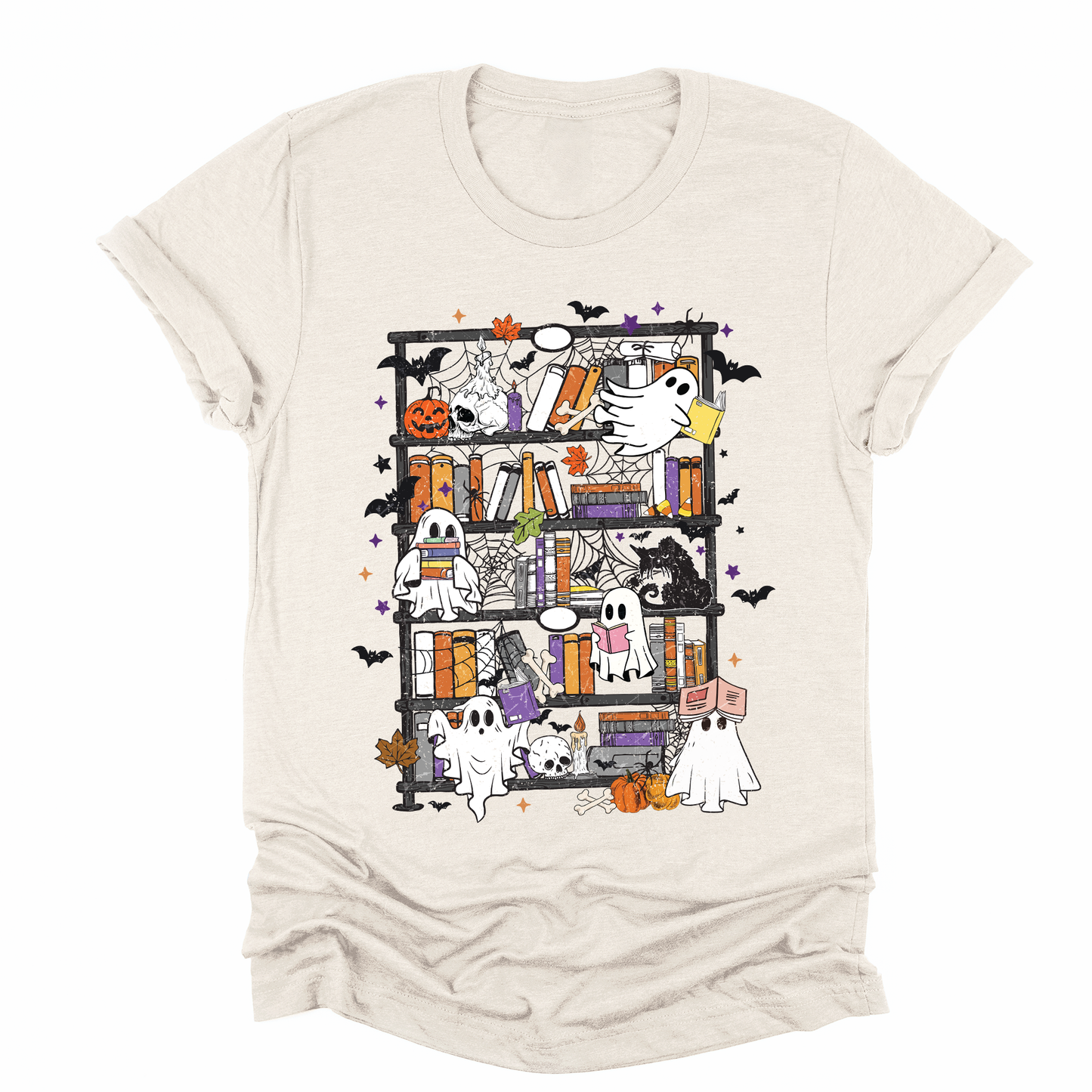 Reading Ghosts, Bookish, Library, Spooky, Halloween, Booktok, Trending Graphic Tee, Tshirt