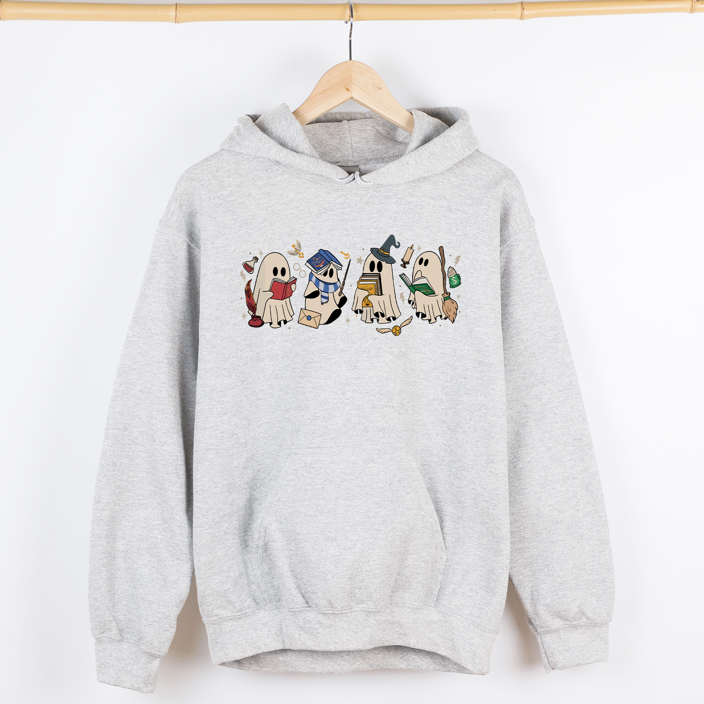Reading Ghosts, Witches, Wizards, Halloween, Trending, Graphic Hoodie, Hooded Sweatshirt