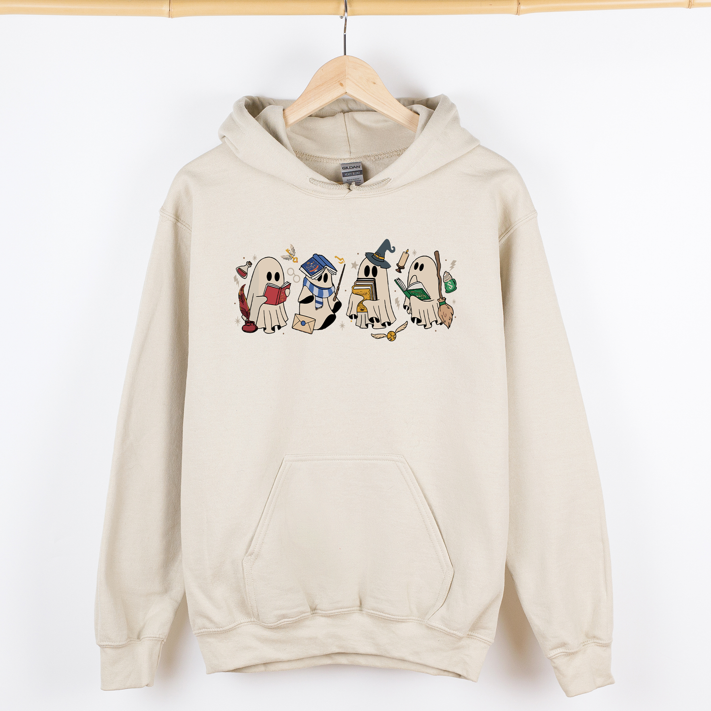 Reading Ghosts, Witches, Wizards, Halloween, Trending, Graphic Hoodie, Hooded Sweatshirt