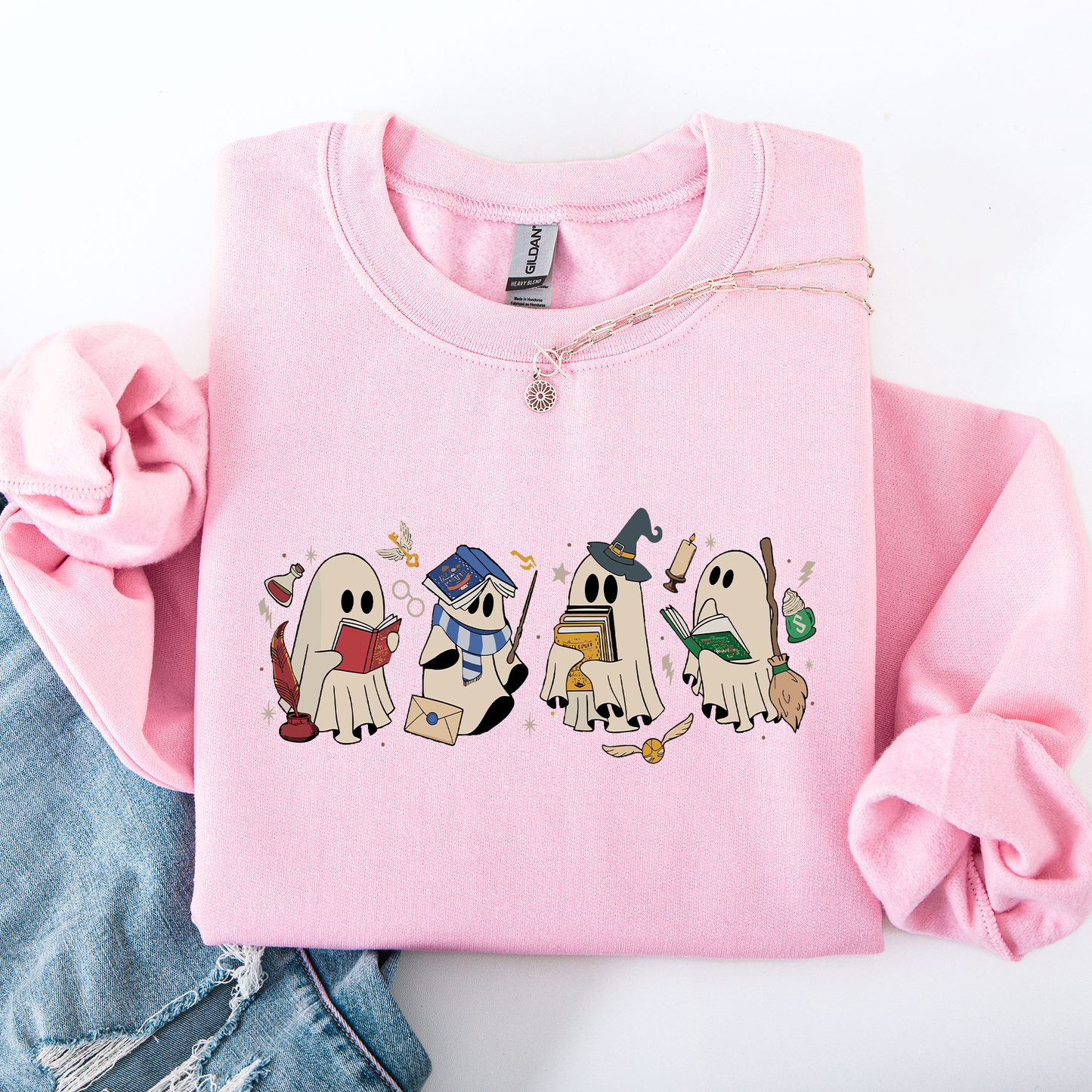 Reading Ghosts, Witches, Wizards, Halloween, Trending Graphic Sweatshirt