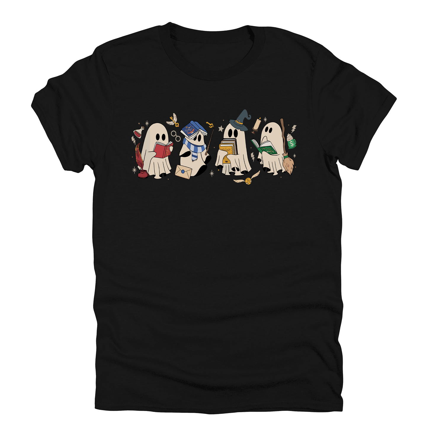 Reading Ghosts, Witches, Wizards, Halloween, Trending Graphic Tee, Tshirt