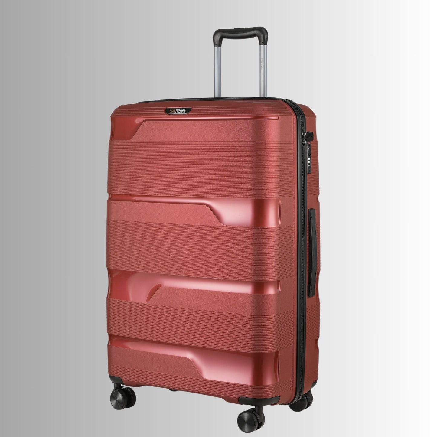 Red Hardcase Roller Luggage Set 28, 24, and 20 inch