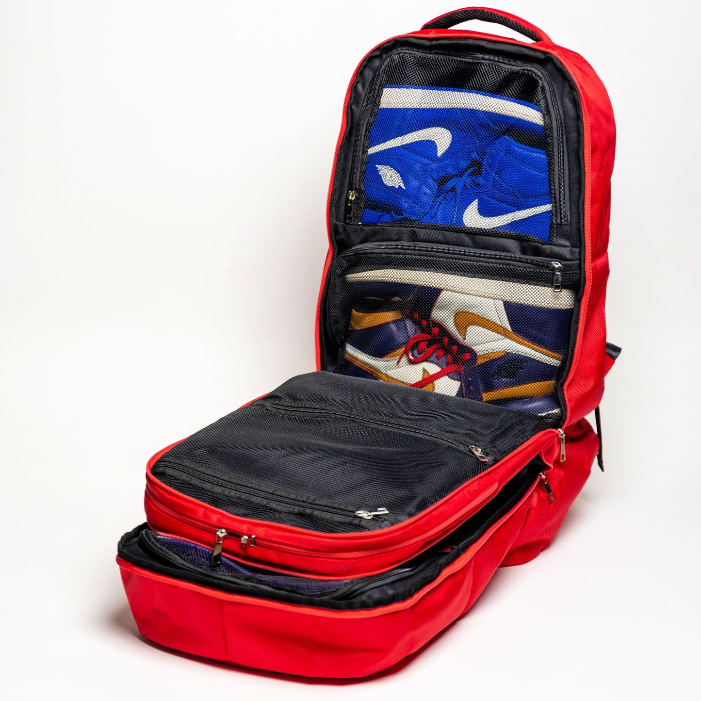 Red Polyester Carry-On Backpack TSA Approved Sole Premise