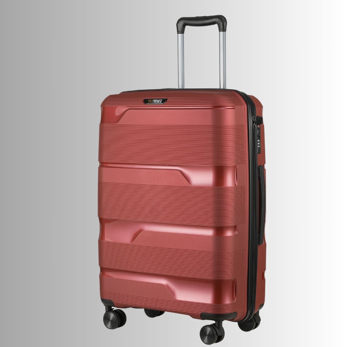 Red Hardcase Roller Luggage Set 28, 24, and 20 inch