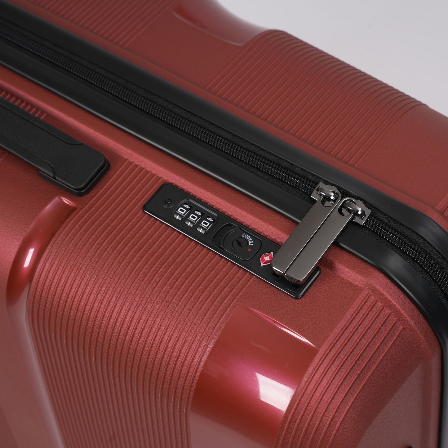 Red Hardcase Roller Luggage Set 28, 24, and 20 inch